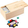 Longfield games Mexican Train Dominospel Dubbel 12 Houten Kist