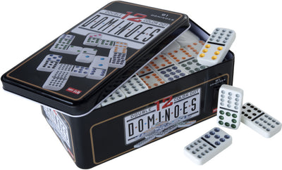 Longfield games Dominospel Dubbel 12 in Blik 91 Stenen