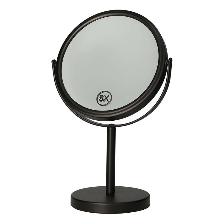 Lsp spiegels spiegel op voet mat zwart 30,5cm 5x vergrotend