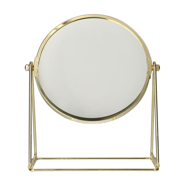 Lsp spiegels spiegel op frame voet goud 22cm 3x vergrotend