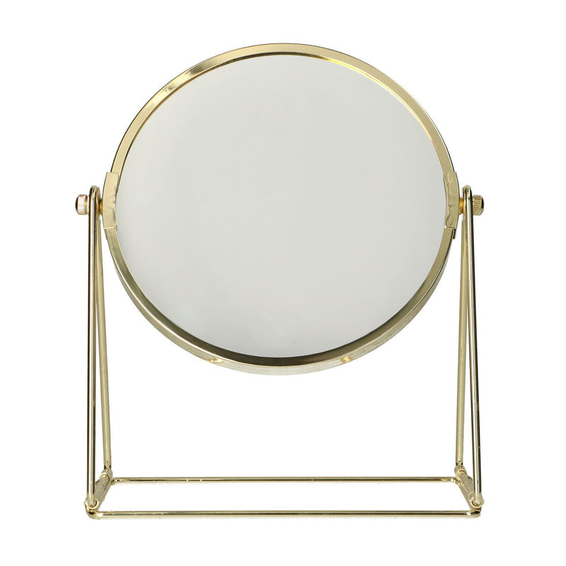 Lsp spiegels spiegel op frame voet goud 22cm 3x vergrotend