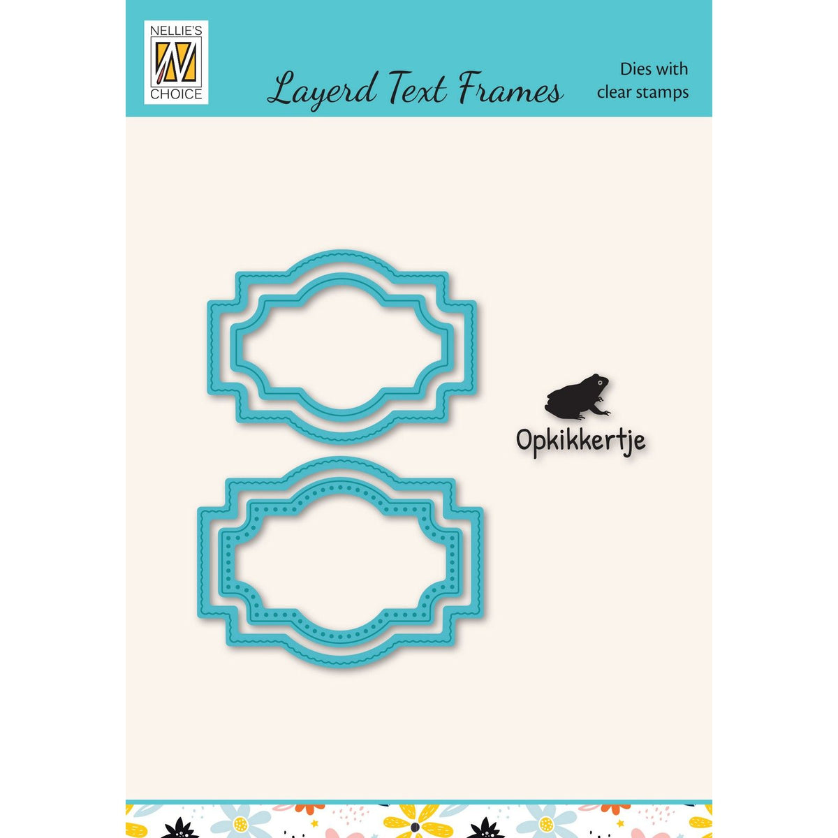 Nellie's choice • cutting die clear stamp tekst opkikkertje 5st.