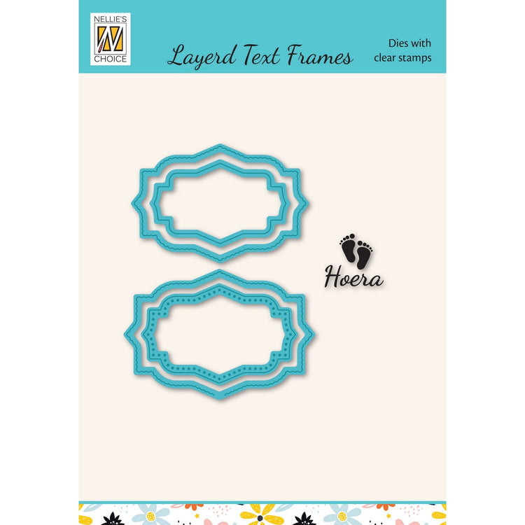 Nellie's choice • cutting die clear stamp tekst hoera 5st.