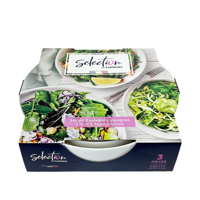 Luminarc selection saladekommen 3-delig