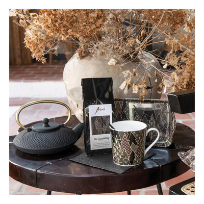 Ambiente kussenhoes luxury trees zwart -40x40cm -100% katoen