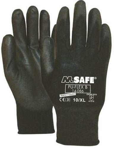 M-safe pu-flex b 14-086 werkhandschoen | zwart | maat xl - 11408610