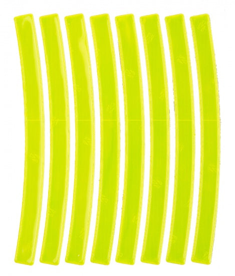 M-Wave Reflecterende Stickers Wit + Geel 16 Stuks