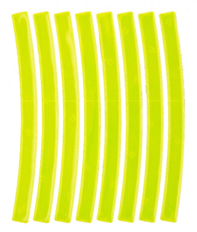 M-Wave Reflecterende Stickers Wit + Geel 16 Stuks