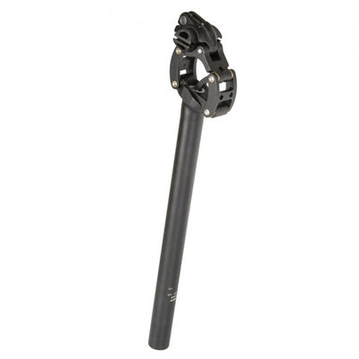 M-Wave Zadelpen verend parallelogram 27,2 x 350 mm aluminium zwart