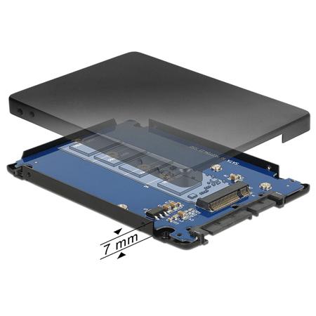 M.2 ssd naar 22-polig sata behuizing