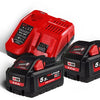 Milwaukee m18 hnrg-552 - m18 hb5 duo pack 18v 5.5ah high output + lader m12-18fc