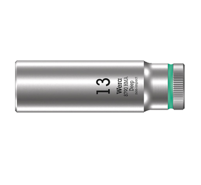 Wera 8790 hma deep hand- en machinedop met 1 4 -aandrijving, 13 x 50 mm - 05004510001