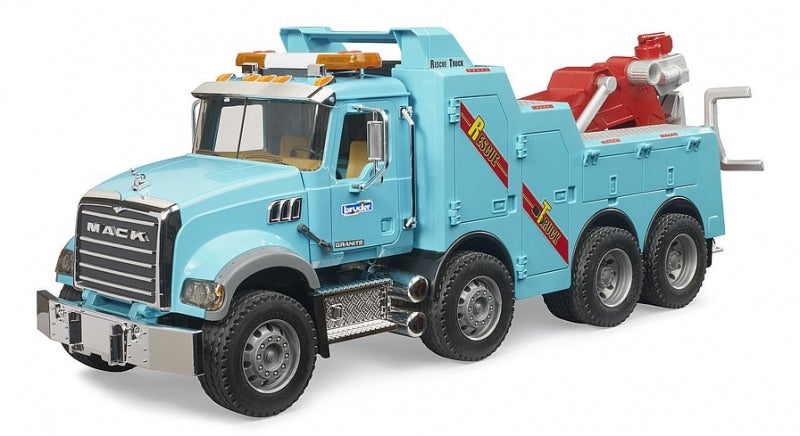 Vrachtwagen mack granite bergings- en sleepwagen met licht en geluid