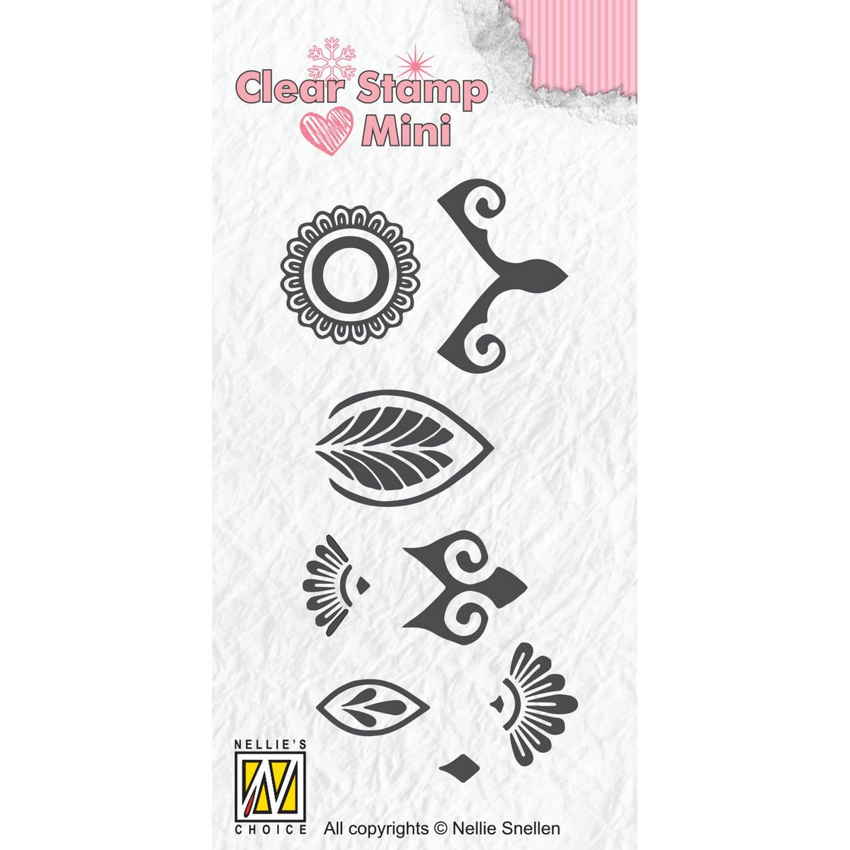 Nellie's choice • clear stamps mandala mini bloem-2