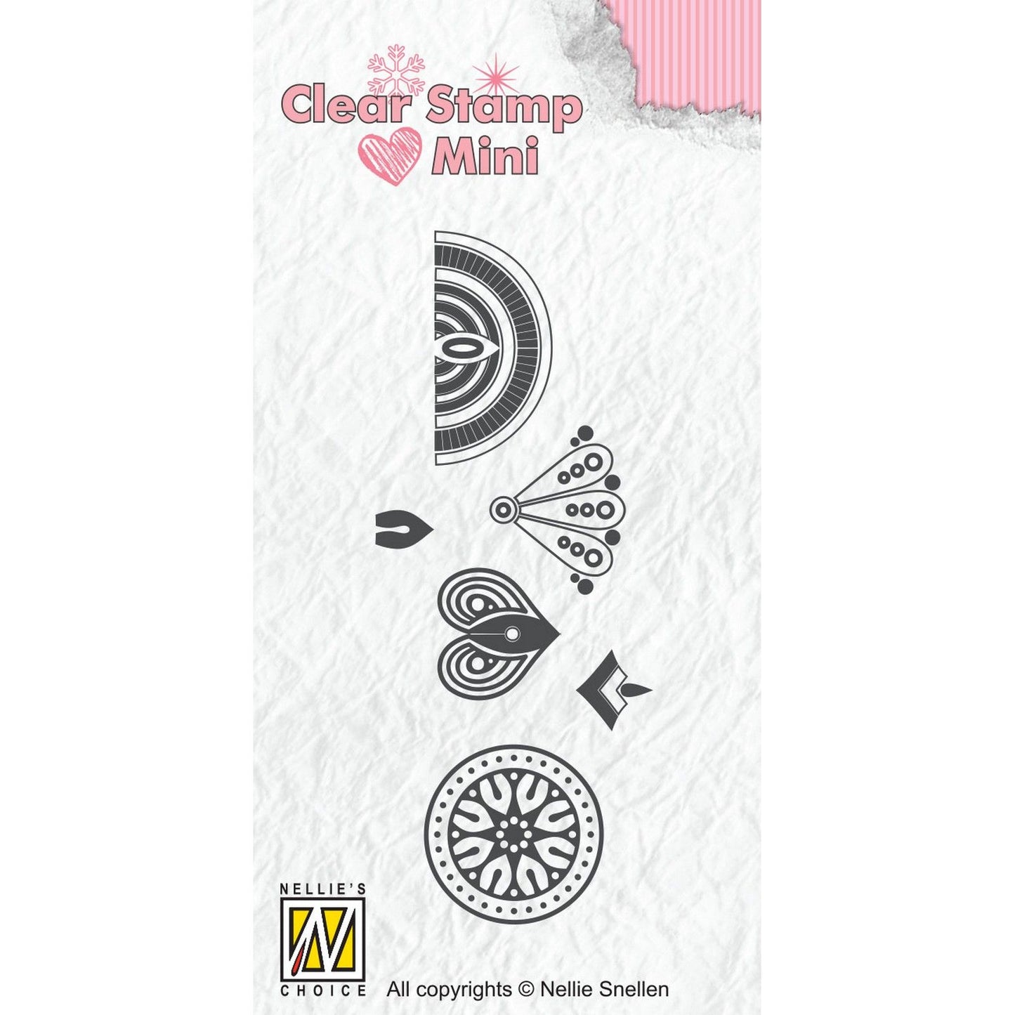 Nellie's choice • clear stamps mandala mini bloem-3