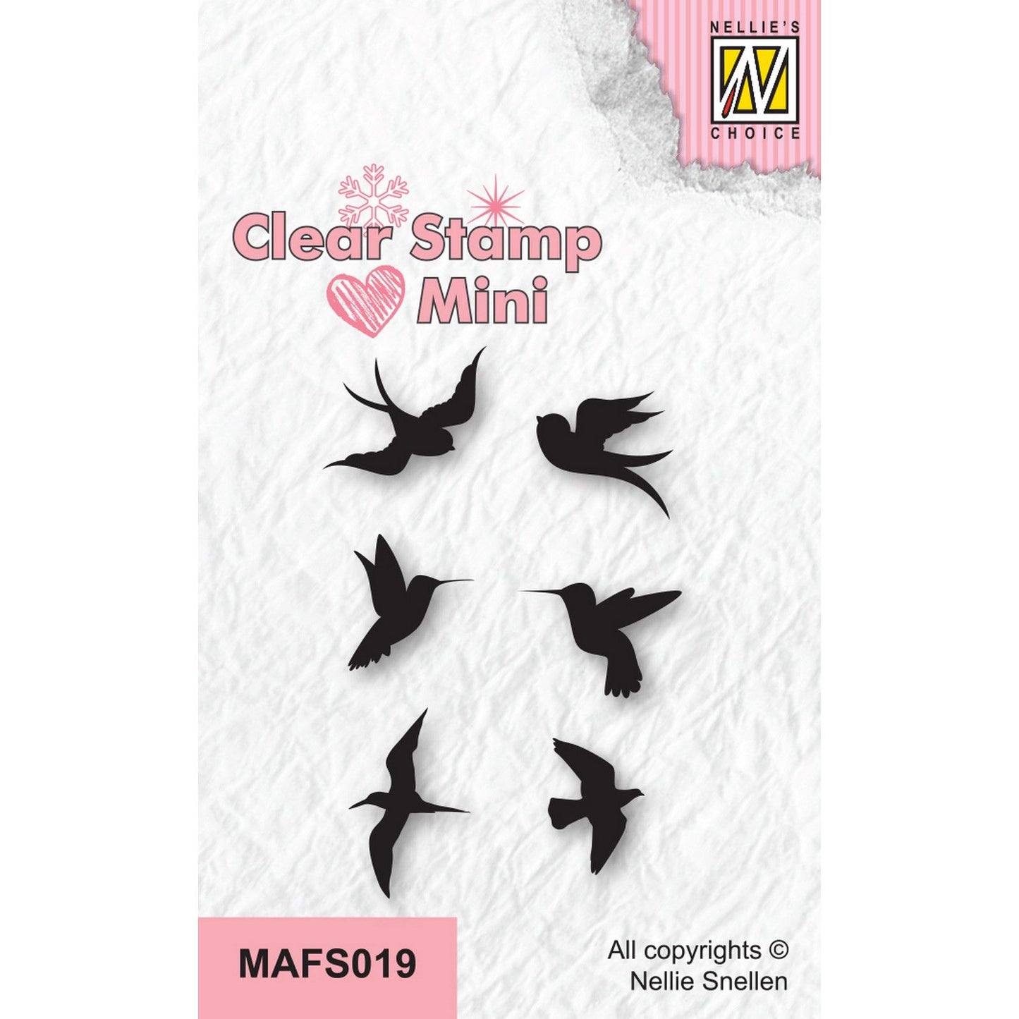 Nellie's choice • mini clear stempels birds-1