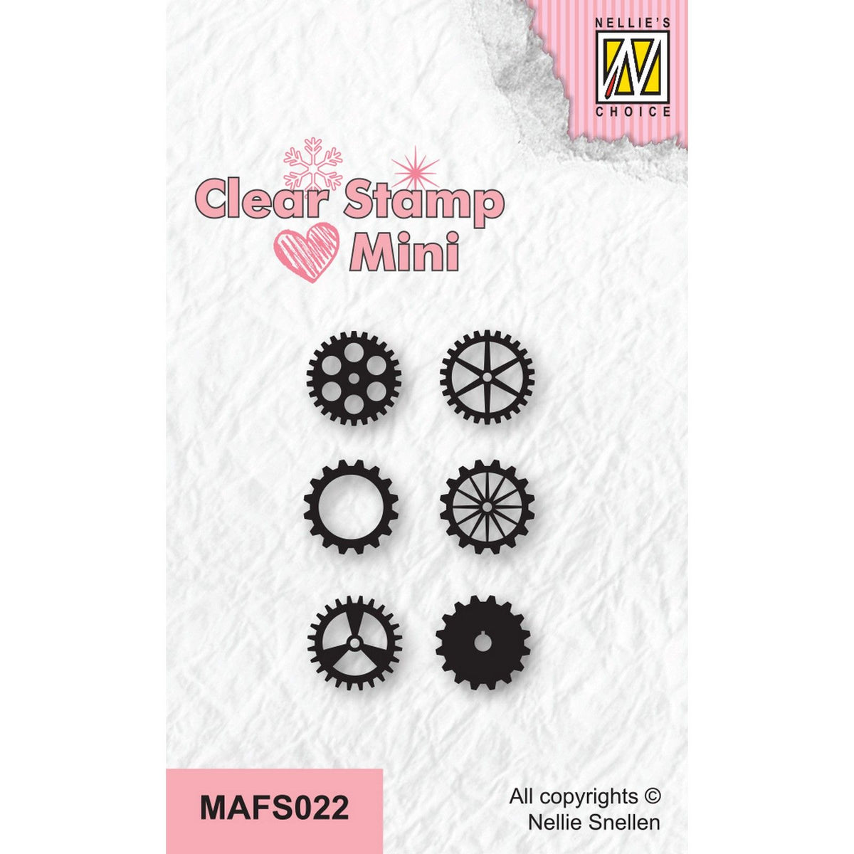 Nellie's choice • mini clear stempels cogwheels