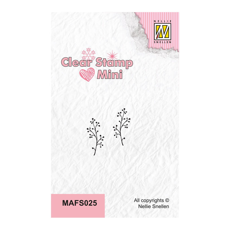 Nellie's choice • mini clear stempels berrie branch
