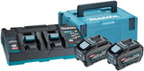 Makita 191u13-9 | startset | xgt dc40rb duolader + 2 x accu bl4050f | 40v max | 5.0ah in mbox - 191u13-9 - afbeelding 1