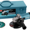 Makita 9558hnrgk3 | haakse slijper met vastzetschakelaar | 230 v | 125mm | in stalen koffer | incl. accessoire set