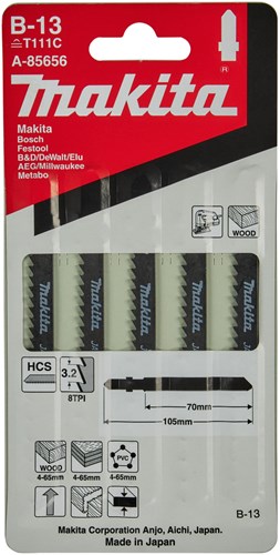 Makita accessoires makita decoupeerzaagblad b13 (5st)