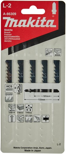 Makita accessoires decoupeerzaagblad l2 - t344d | 5 stuks - a-86309
