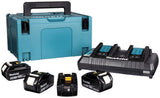 Makita accessoires 18v li-ion accu starterset 197626-8 (4x bl1850b 5.0ah) + duolader dc18rd in mbox - 197626-8 - afbeelding 1
