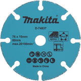 Makita accessoires 76 mm doorslijpschijf hm tcg 76x10x1,75mm voor dmc300 - d-74837 - afbeelding 1