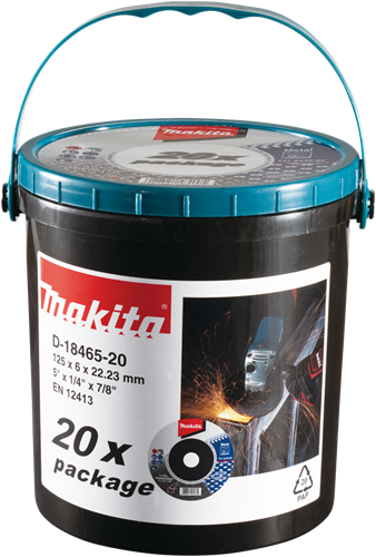 Makita accessoires makita d-18465-20 afbraamschijf staal | 125 x 22,23 x 6,0 mm | 20 stuks