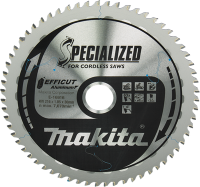 Makita accessoires afkortzaagblad aluminium | efficut 216x30mm 63t 0g - e-16916 - e-16916