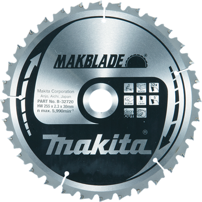Makita accessoires afkortzaagblad hout | makblade 255x30x2,3 32t 5g - b-32720 b-32720