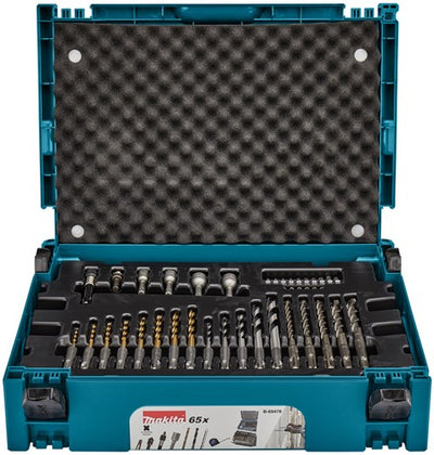 Makita accessoires boor- schroefbitset | sds-plus | in mbox | 65-delig - b-69478