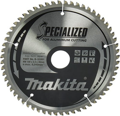 Makita accessoires makita b-33261 cirkelzaagblad aluminium | specialized | 190 x 30 mm | 60-tands