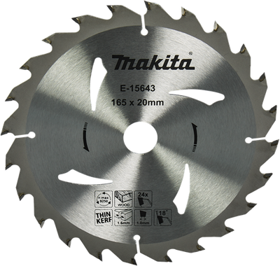 Makita accessoires makita cirkelzaagblad voor hout | ø 165mm asgat 20mm 24t - e-15643
