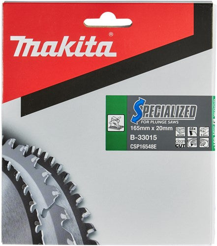 Makita accessoires cirkelzaagblad hout 165x20x2,2 48t 8g - b-33015
