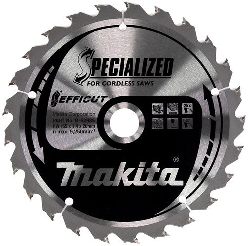 Makita accessoires makita b-62985 b-62985 cirkelzaagblad 165 x 20 x 1.4 mm aantal tanden: 25 1 stuk(s)