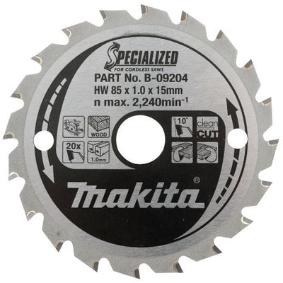 Makita accessoires cirkelzaagblad met. 136x20x1,5 30t 0g voor zacht staal - b-10615