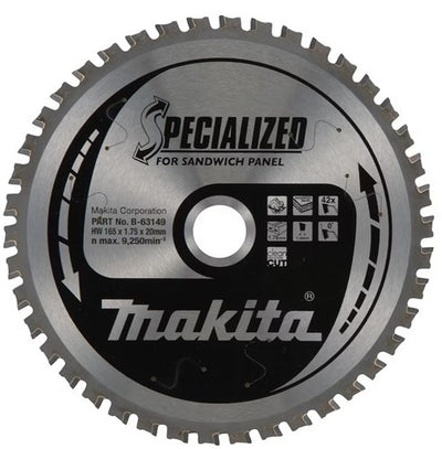 Makita accessoires makita cirkelzaagblad voor sandwichpaneel | specialized | ø 165mm asgat 20mm 42t - b-63149