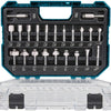 Makita accessoires d-74778 | frezenset | 8mm | 22-delig | in kunststof koffer - d-74778