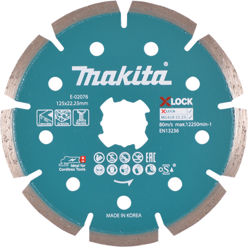 Makita accessoires makita e-02076 diamantschijf x-lock | 125 x 22,23 mm