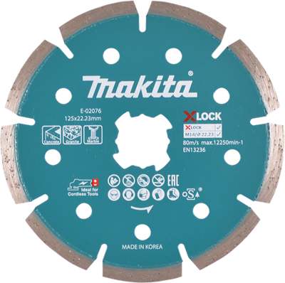 Makita accessoires makita e-02076 diamantschijf x-lock | 125 x 22,23 mm