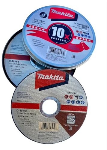 Makita accessoires doorslijpschijf rvs 115mm | 10 stuks - d-18764-10