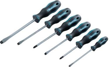 Makita accessoires makita e-10512 schroevendraaierset 6-delig sl4 sl5,5 sl6,5 sl8 pz1 pz2