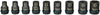 Makita accessoires krachtdoppenset impact black, 1 2” 9-delig - e-16570