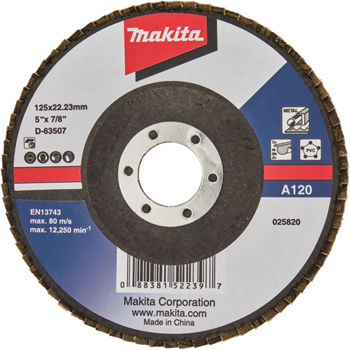 Makita accessoires lamellenschuurschijf 125mm a120 - d-63507 d-63507