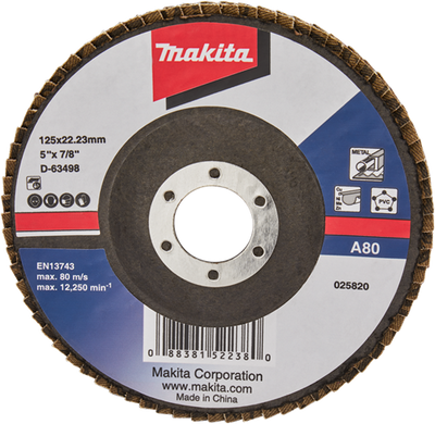 Makita accessoires lamellenschuurschijf 125mm a80 - d-63498
