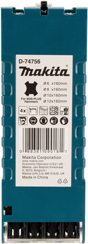 Makita accessoires p2s betonborenset | sds-plus | 4-delig - d-74756