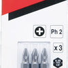 Makita accessoires schroefbit ph2x25mm 3 stuks - b-23466