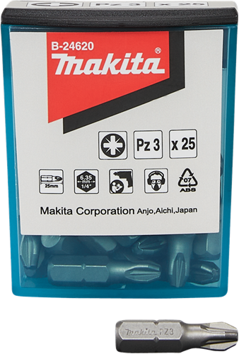 Makita accessoires makita b-24620 bitset 25x pz3 (pozidriv)