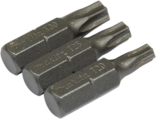 Makita accessoires schroefbitset torx 3-delig - b-24533 - b-24533